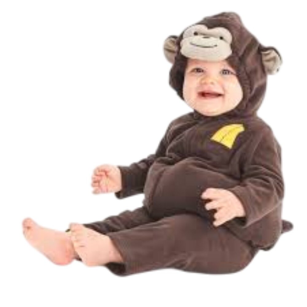 Carter's brown plush monkey costume size 6-9 months NWT